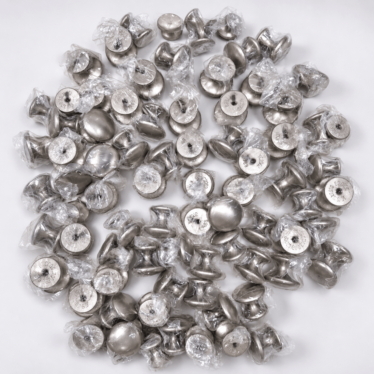 Núm Tay Nắm Tủ Tròn Hợp Kim Inox Mờ Bạc Xước Cho Tủ TN1004