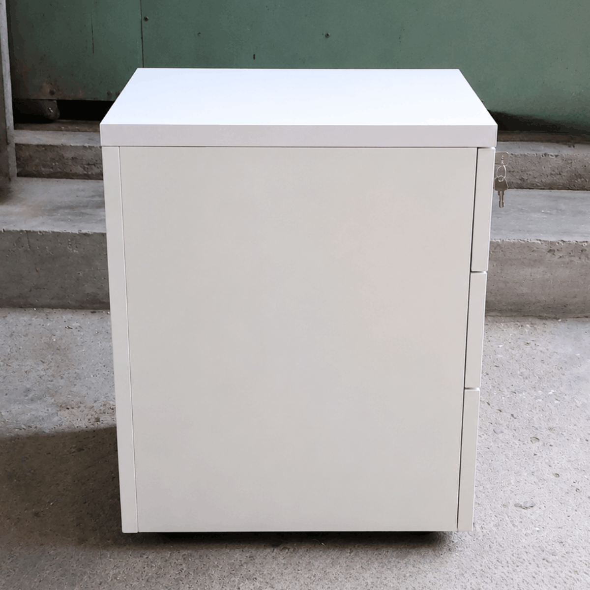 Tủ gỗ 3 ngăn kéo màu trắng 400x450x550mm TU084