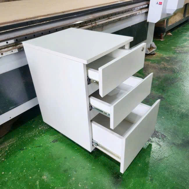 Tủ gỗ 3 ngăn kéo màu trắng 400x450x620mm TU061