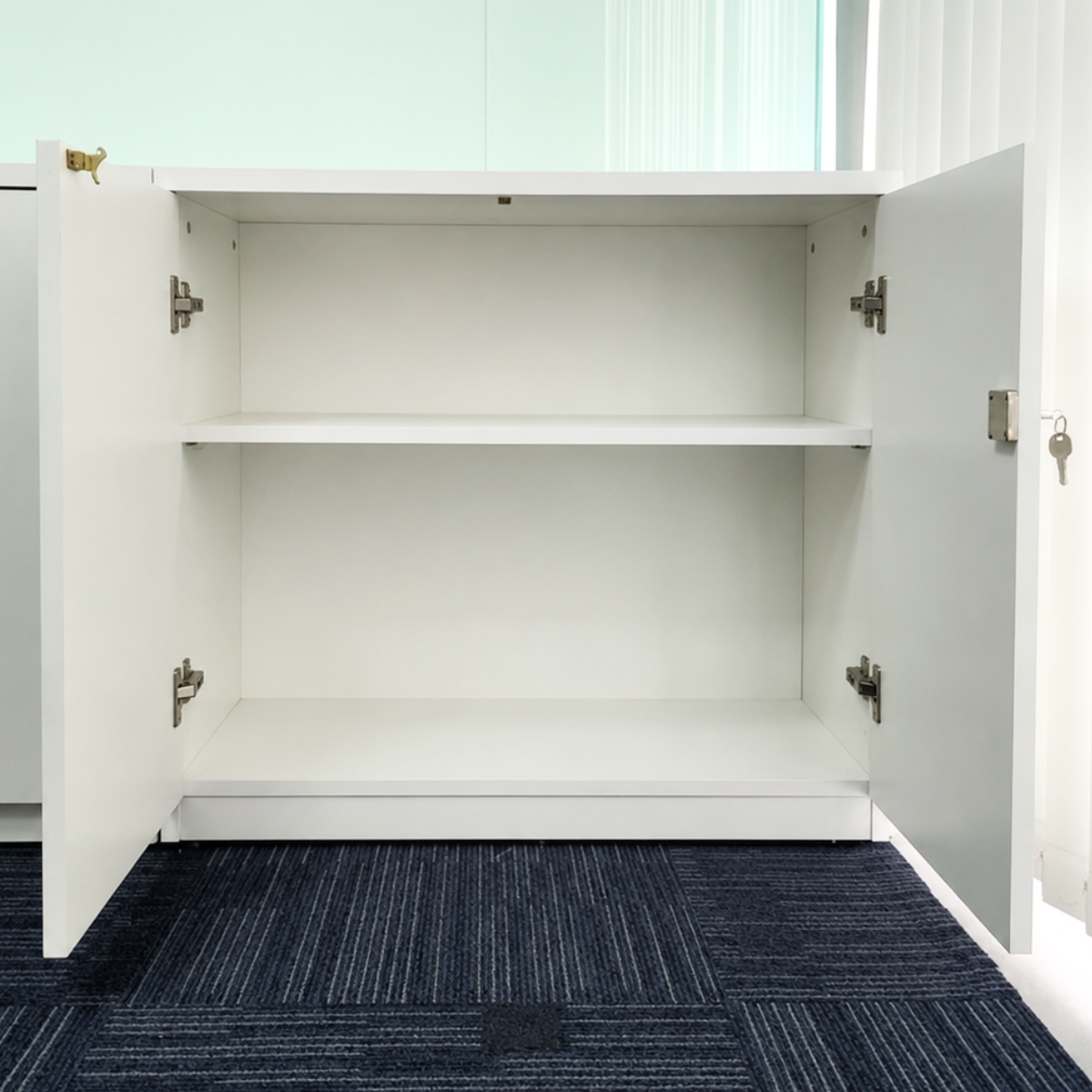 Tủ hồ sơ thấp 2 cánh màu trắng 700x400x750mm TU093