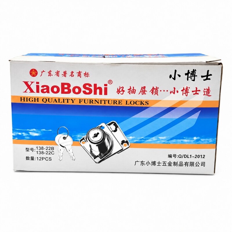 Hộp 12 Ổ Khóa Tủ Mặt Vuông XiaoBoShi Dùng Cho Tủ Gỗ Hộc Bàn COMBO120