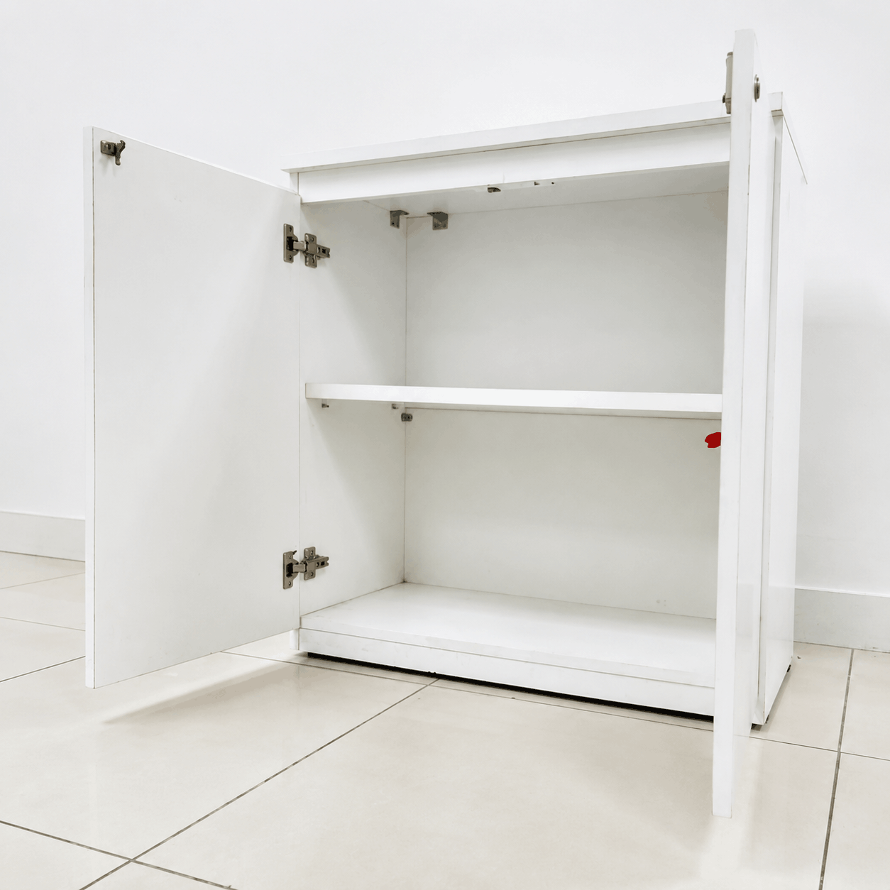 Tủ hồ sơ thấp 2 cánh màu trắng 800x400x850mm TU036