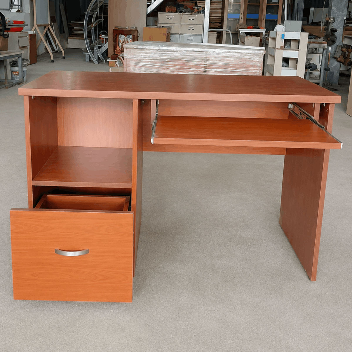 Bàn làm việc hộc tủ liền bàn màu nâu 1200x700x750mm BAN099
