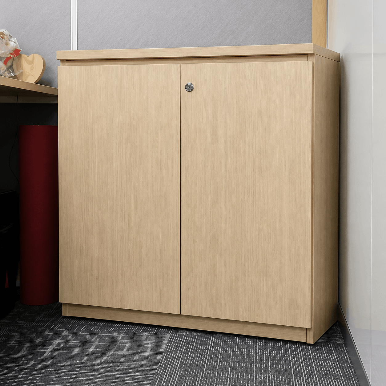Tủ hồ sơ gỗ thấp 2 cánh mở 800x400x850mm TU097