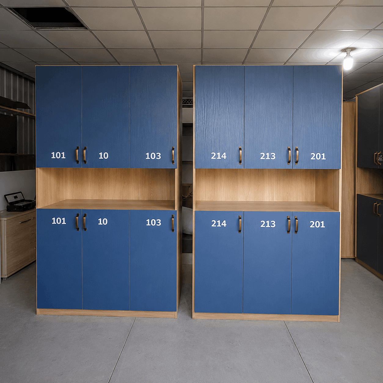 Tủ locker gỗ 6 cánh 1150x520x2000mm TU014