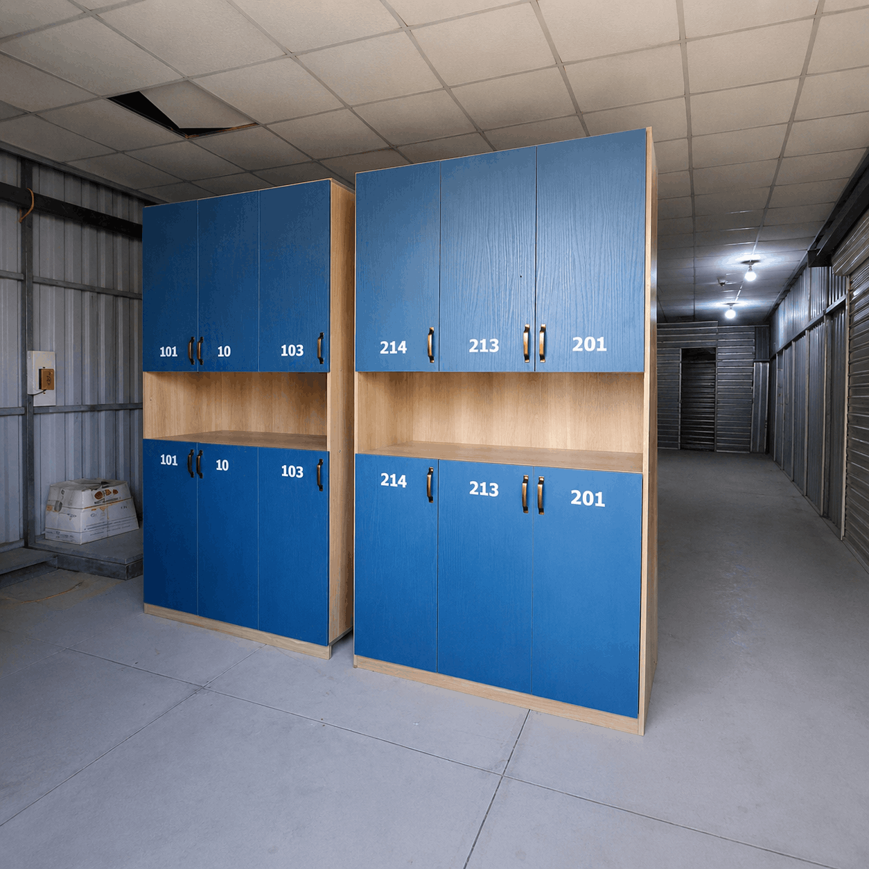 Tủ locker gỗ 6 cánh 1150x520x2000mm TU014