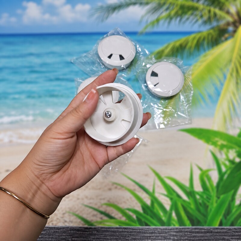 Nắp Chụp Lỗ Luồn Dây Điện Tròn Bằng Nhựa Màu Xám Cho Bàn Làm Việc Bàn Máy Tính CHUP118