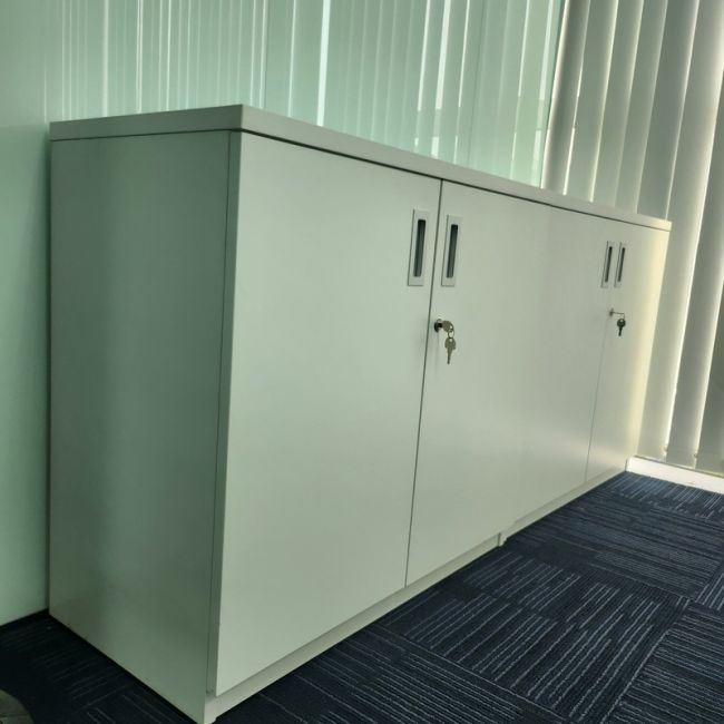 Tủ hồ sơ thấp 2 cánh màu trắng 800x400x750mm TU030