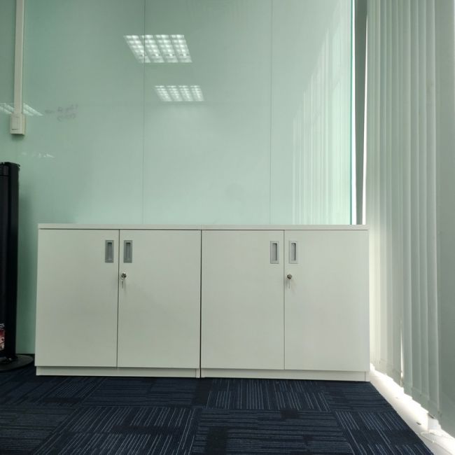 Tủ hồ sơ thấp 2 cánh màu trắng 800x400x750mm TU030