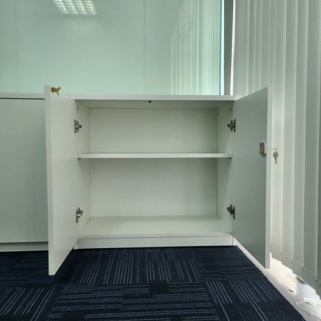 Tủ hồ sơ thấp 2 cánh màu trắng 800x400x750mm TU030