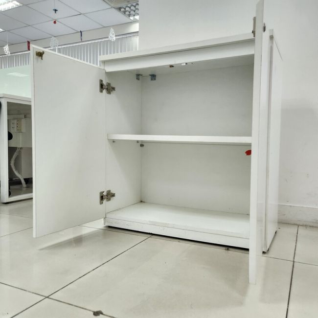 Tủ hồ sơ thấp 2 cánh màu trắng 800x400x750mm TU030