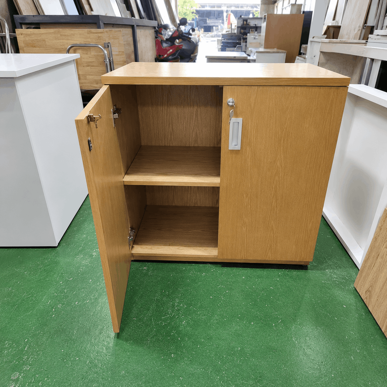 Tủ hồ sơ 2 cánh mở 800x400x850mm TU031