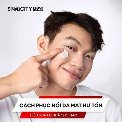 Cách phục hồi da mặt bị hư tổn tại nhà cho nam