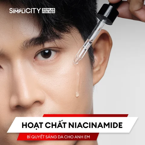 Hoạt chất Niacinamide: Bí quyết sáng da cho anh em