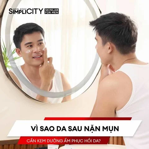 Vì sao da sau nặn mụn cần kem dưỡng ẩm phục hồi da?