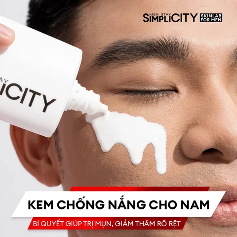 Kem chống nắng cho nam – Bí quyết giúp điều trị mụn nhanh hơn và giảm thâm rõ rệt