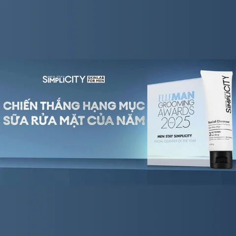 Sữa Rửa Mặt Men Stay Simplicity – Facial Cleanser of The Year tại ELLEMAN Grooming Awards 2025