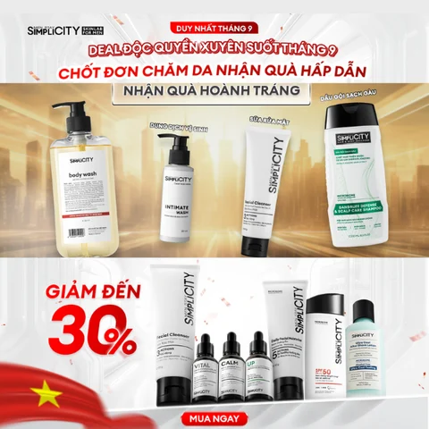 SALE THÁNG 9 – DEAL CHĂM DA, TÓC & CƠ THỂ CỰC HOT TỪ MEN STAY SIMPLICITY