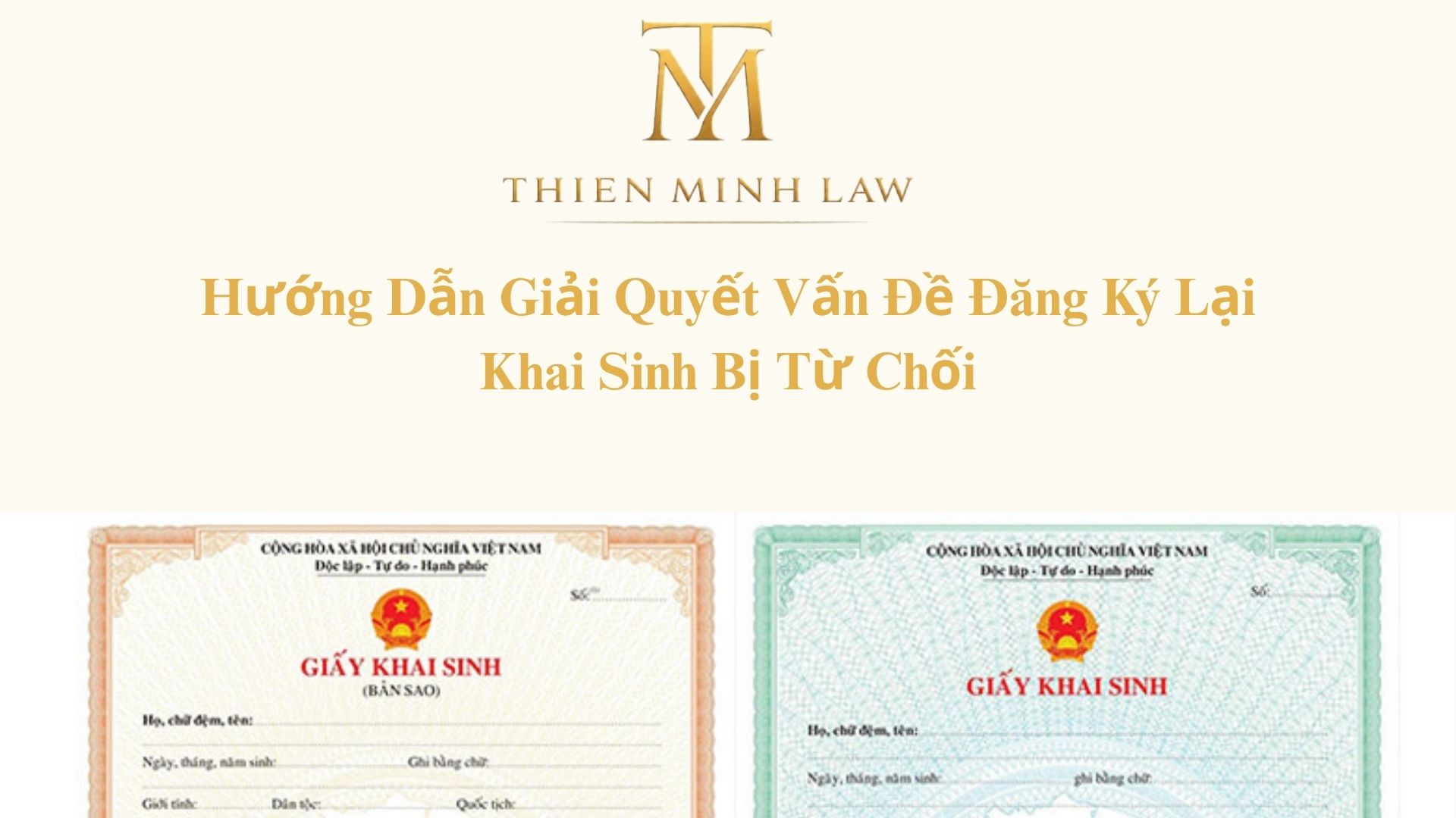 Hướng Dẫn Giải Quyết Vấn Đề Đăng Ký Lại Khai Sinh Bị Từ Chối