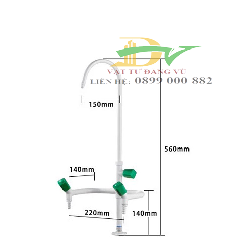 Vòi Rửa Hóa Chất Phòng Thí Nghiện 2 nhánh