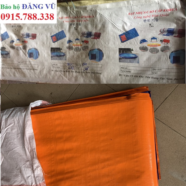 Bạt xanh cam Hàn Quốc 170g