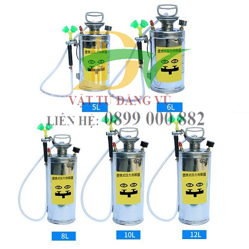 Bình Rửa Mắt Khẩn Cấp Inox 8 Lít