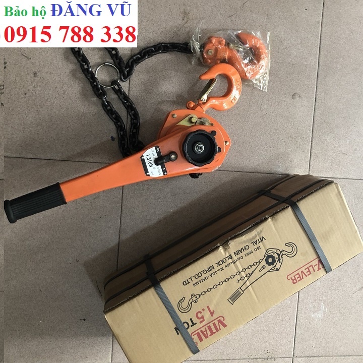 Pa lăng xích lắc tay 1,5 tấn