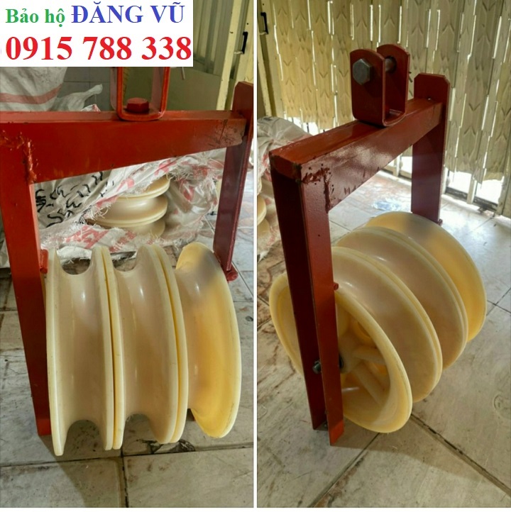 Puly kéo cáp điện 3 rãnh ĐK 320x80mm