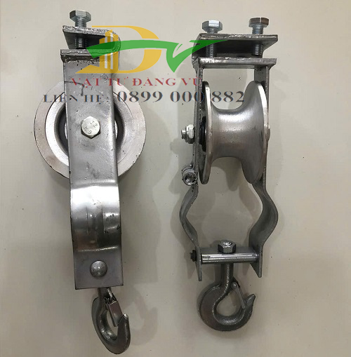Puly nhôm kéo dây điện 100x50mm