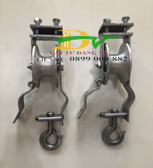 Puly nhôm kéo dây điện 100x50mm