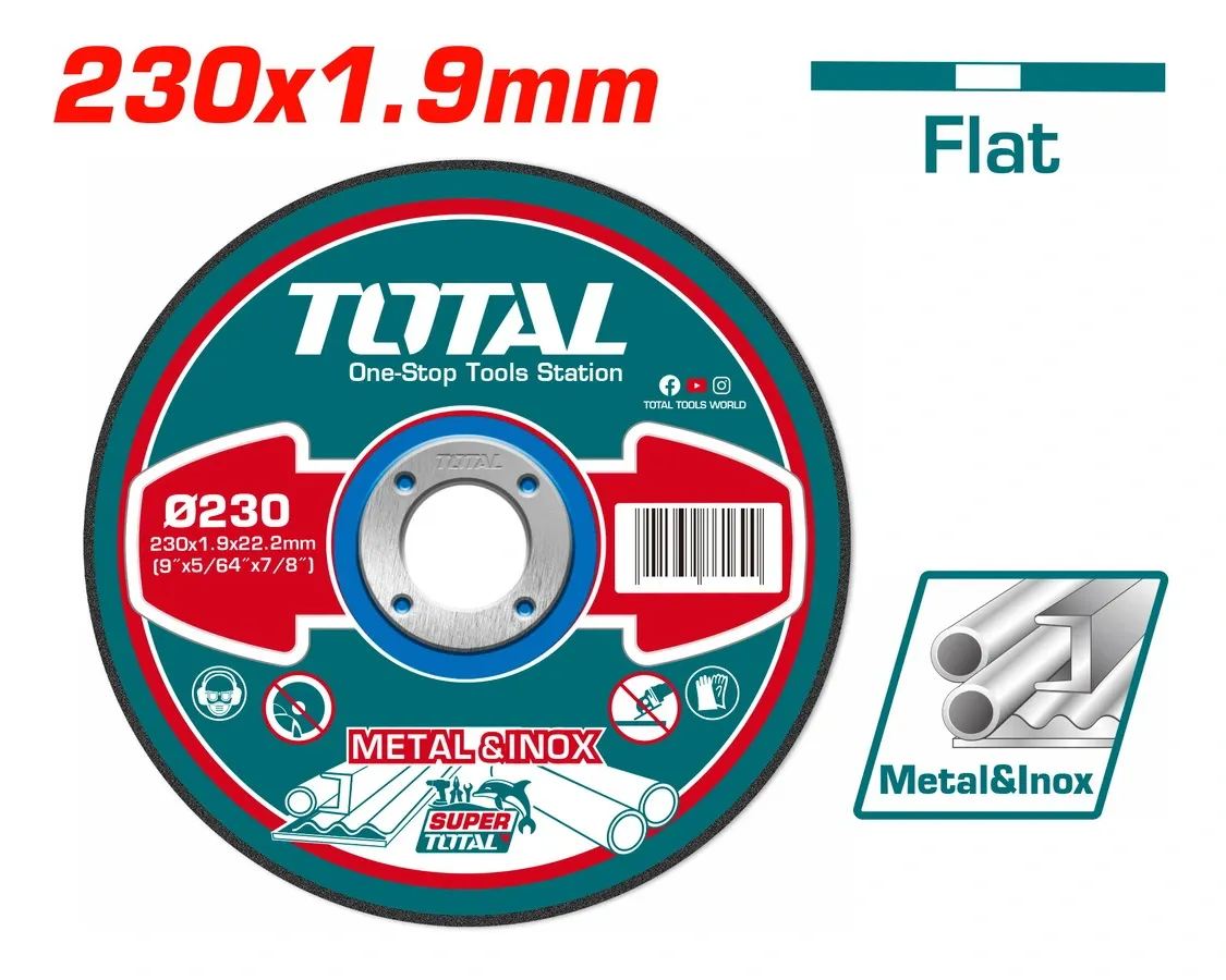 Đĩa cắt 
kim loại 
230mm-TOTAL-TAC2212303