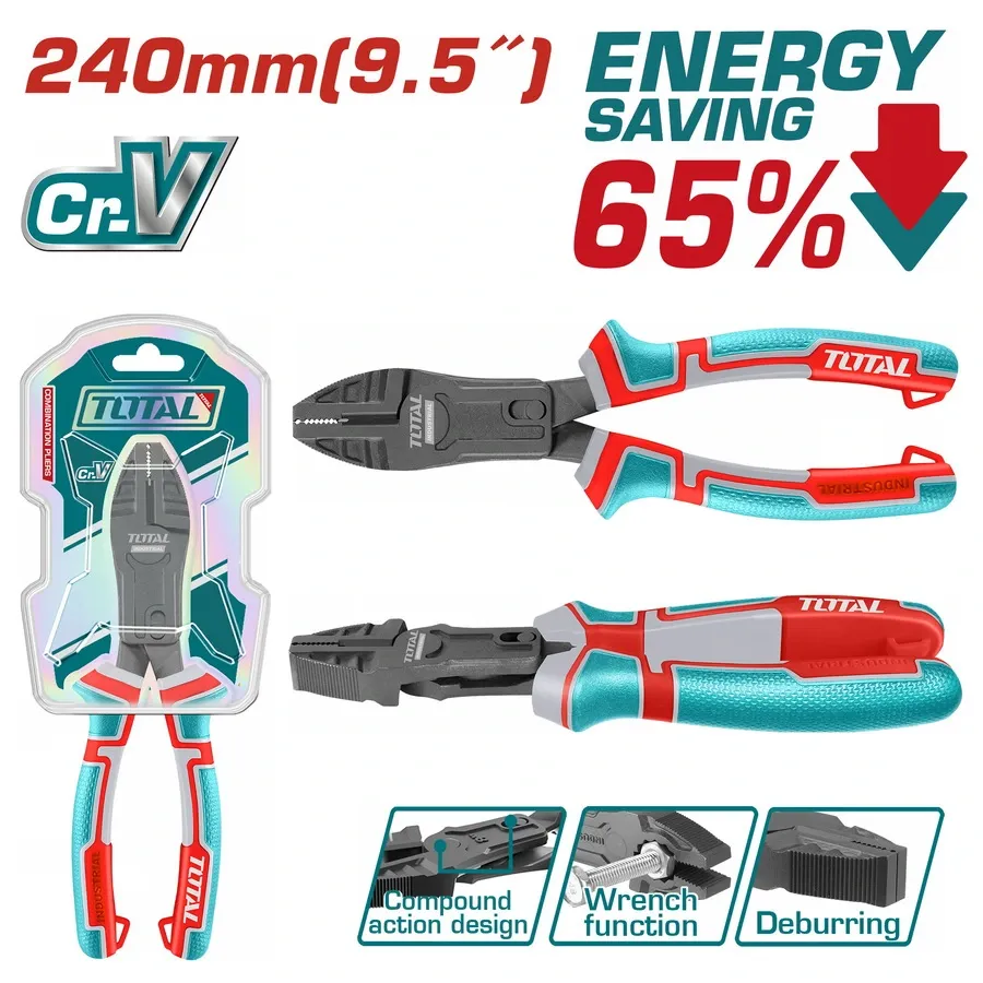 Kềm răng trợ lực 240mm-TOTAL-THTC510956