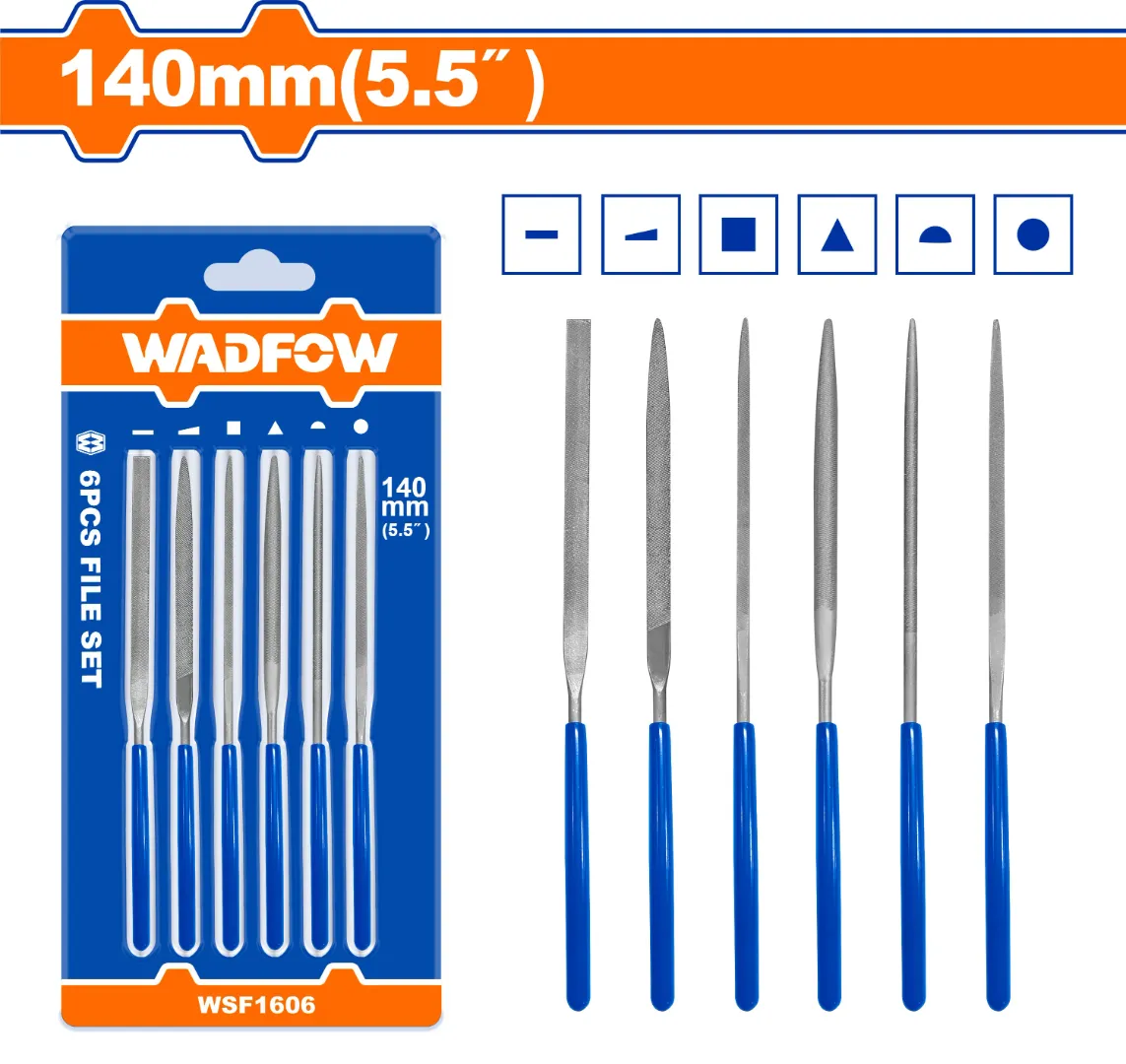 Bộ 6 giũa tiện dụng 140mm(5.5")-Wadfow WSF1606