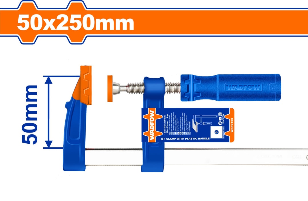 Kẹp chữ F 50x250mm-Wadfow WCP2153