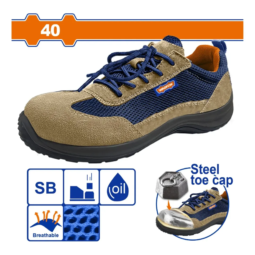 Giày bảo hộ da lộn mũi thép size 40-Wadfow WSB2540