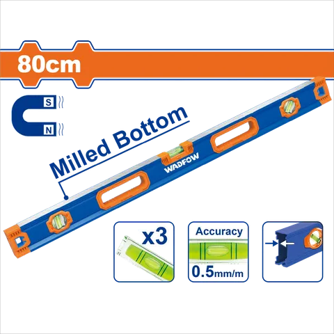 Thước thủy nam châm mạnh 80cm-Wadfow WSL3G80