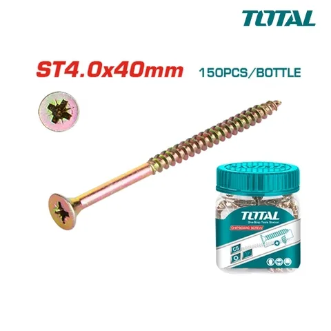 Bộ 150 vít bắt gỗ ST4.0x40mm -TOTAL-WJBS4004011