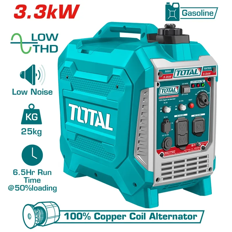 Tổ máy phát điện dùng xăng biến tần 3.3kW-TOTAL-TP535006