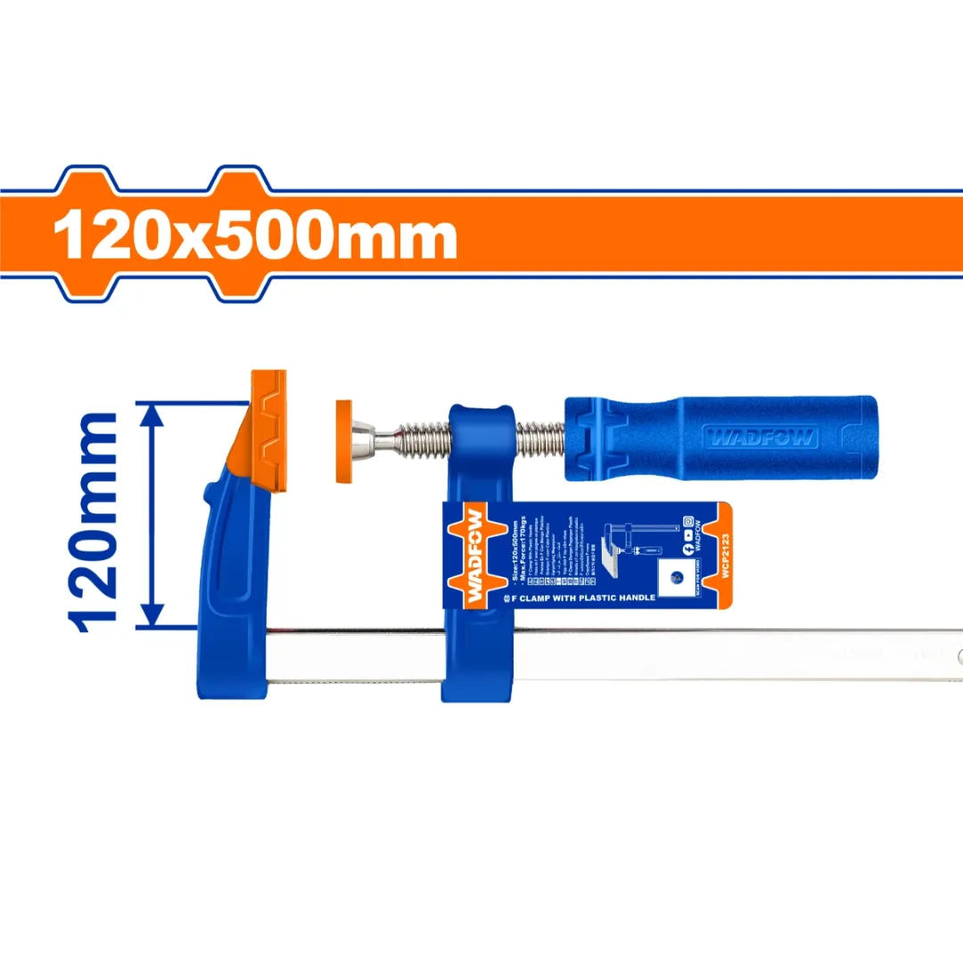 Kẹp chữ F 120x500mm-Wadfow WCP2123