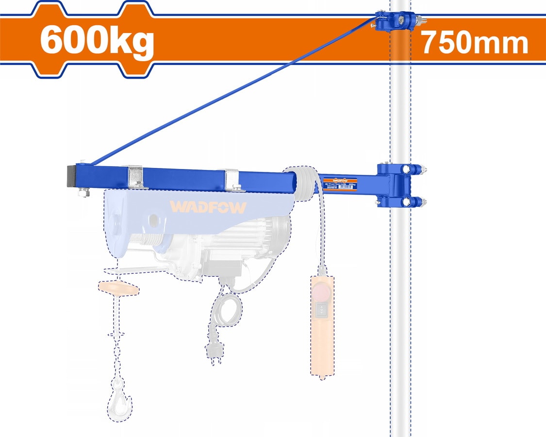 Khung đỡ máy tời điện 600kg Wadfow WETS1A01