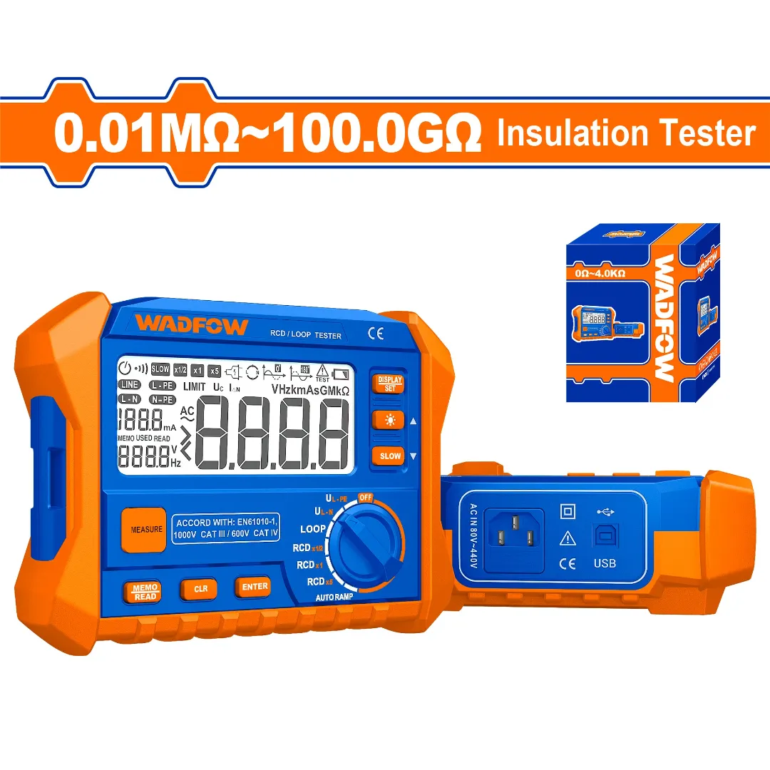 Thiết bị kiểm tra dòng rò RCD/LOOP (0.1~100Ω)-Wadfow WDM9506