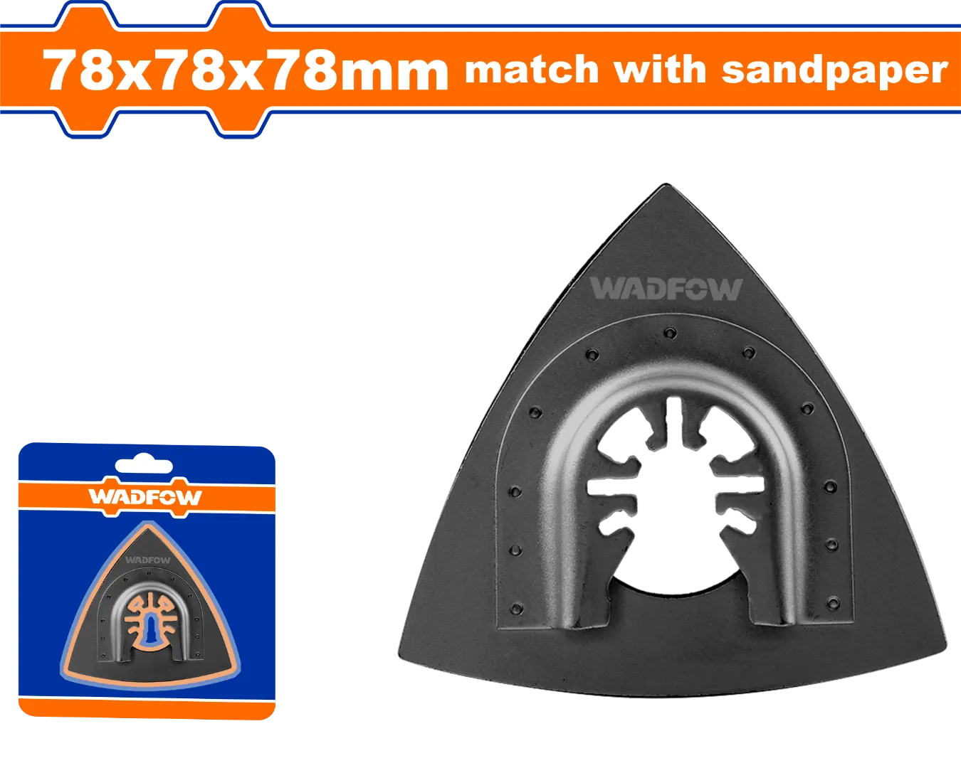 Đế chà nhám tam giác (cho máy cắt gọc đa năng) WADFOW WMA8K80