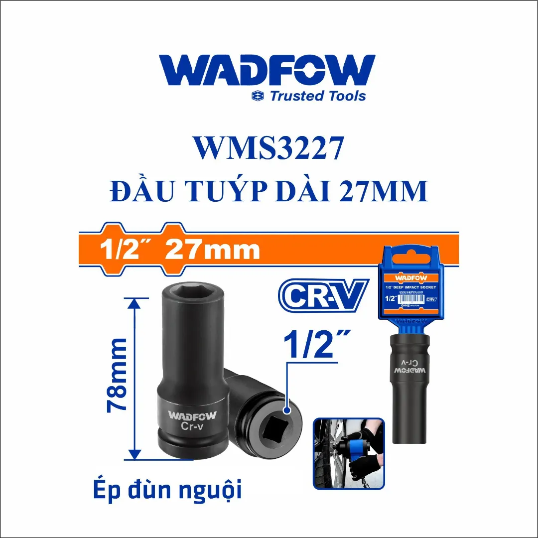 Đầu tuýp dài 27mm-Wadfow WMS3227
