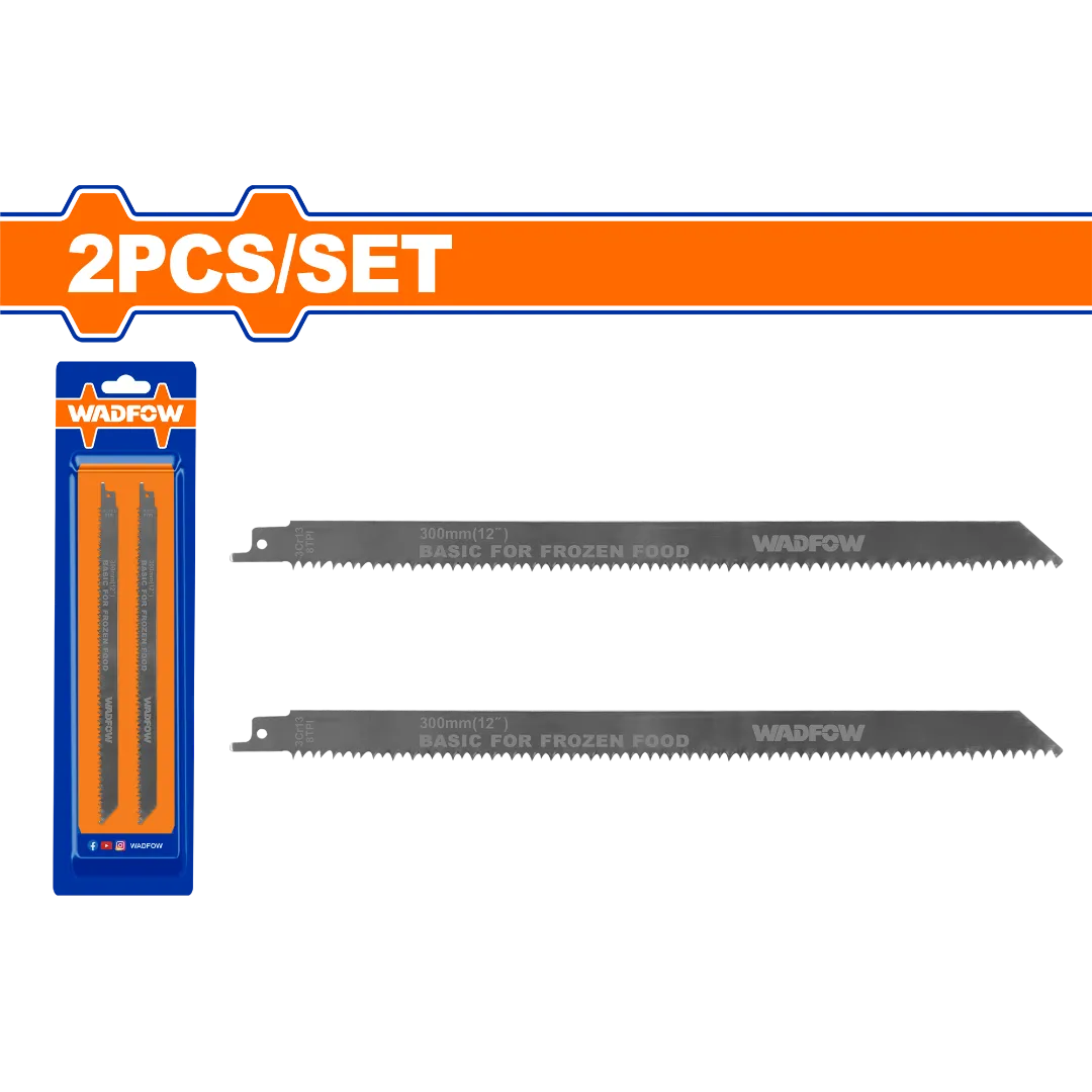 Bộ 2 lưỡi cưa kiếm (cắt thực phẩm đông lạnh) 300mm(12") Wadfow WJT1208