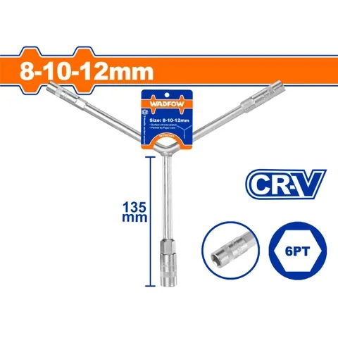 Tay vặn chữ Y đầu lục giác 8-10-12mm-Wadfow WTH2101