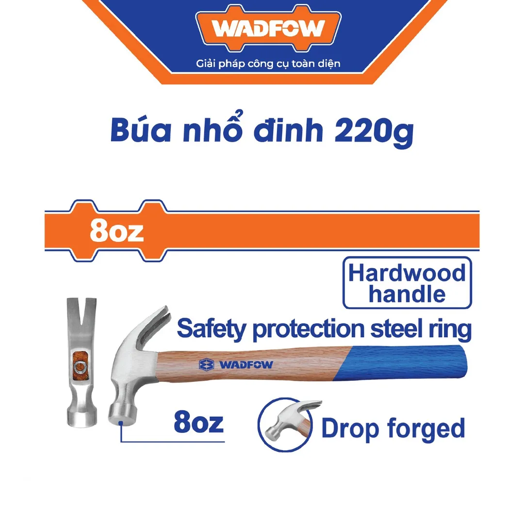 Búa nhổ đinh 220g-Wadfow WMB3308