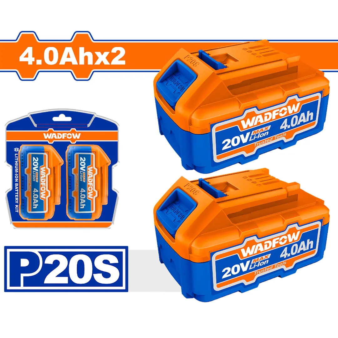Bộ combo 2 pin 20V/4.0Ah Wadfow WOS240685