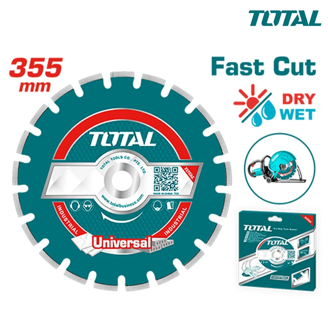 Đĩa hợp kim nhân tạo dùng cắt nhựa đường và bê tông 355mm -TOTAL-TAC2113551