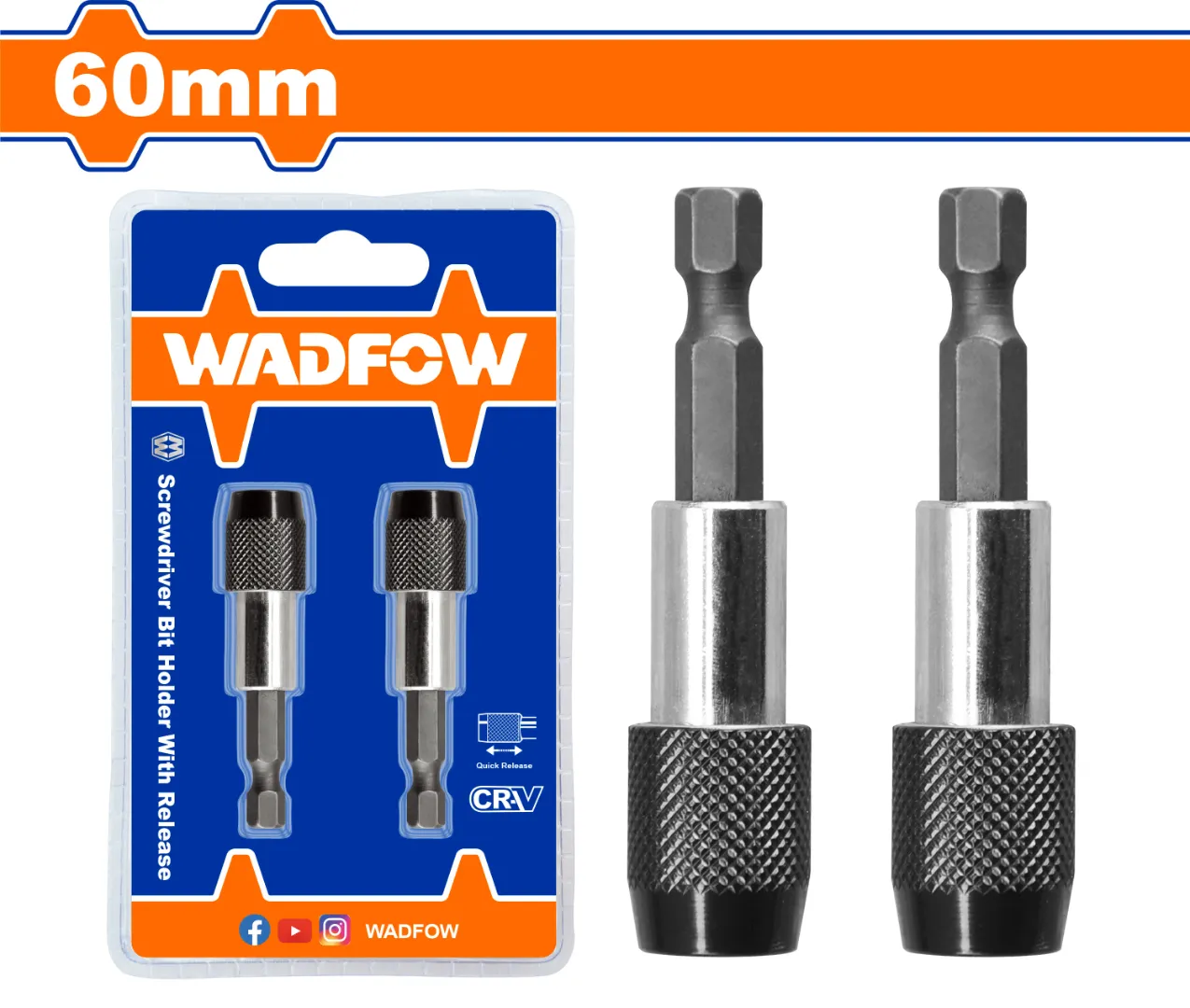 Bộ 2 đầu nối bắt vít kèm đầu thay nhanh-Wadfow WSV3K01