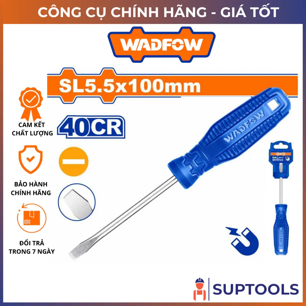 Tua vít dẹp SL5.5x100mm-Wadfow WSD3254